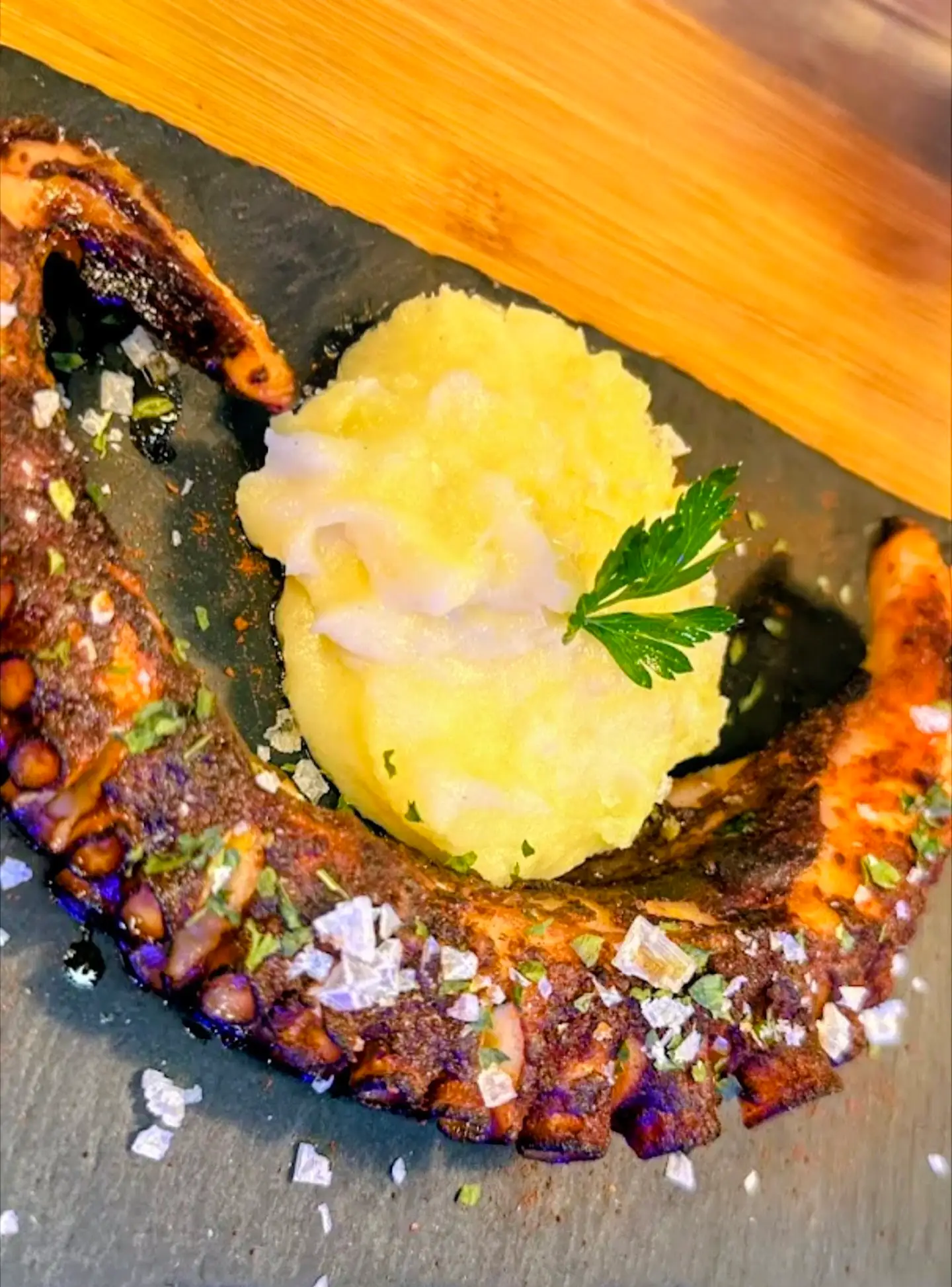 Foto: Pulpo al horno con puré